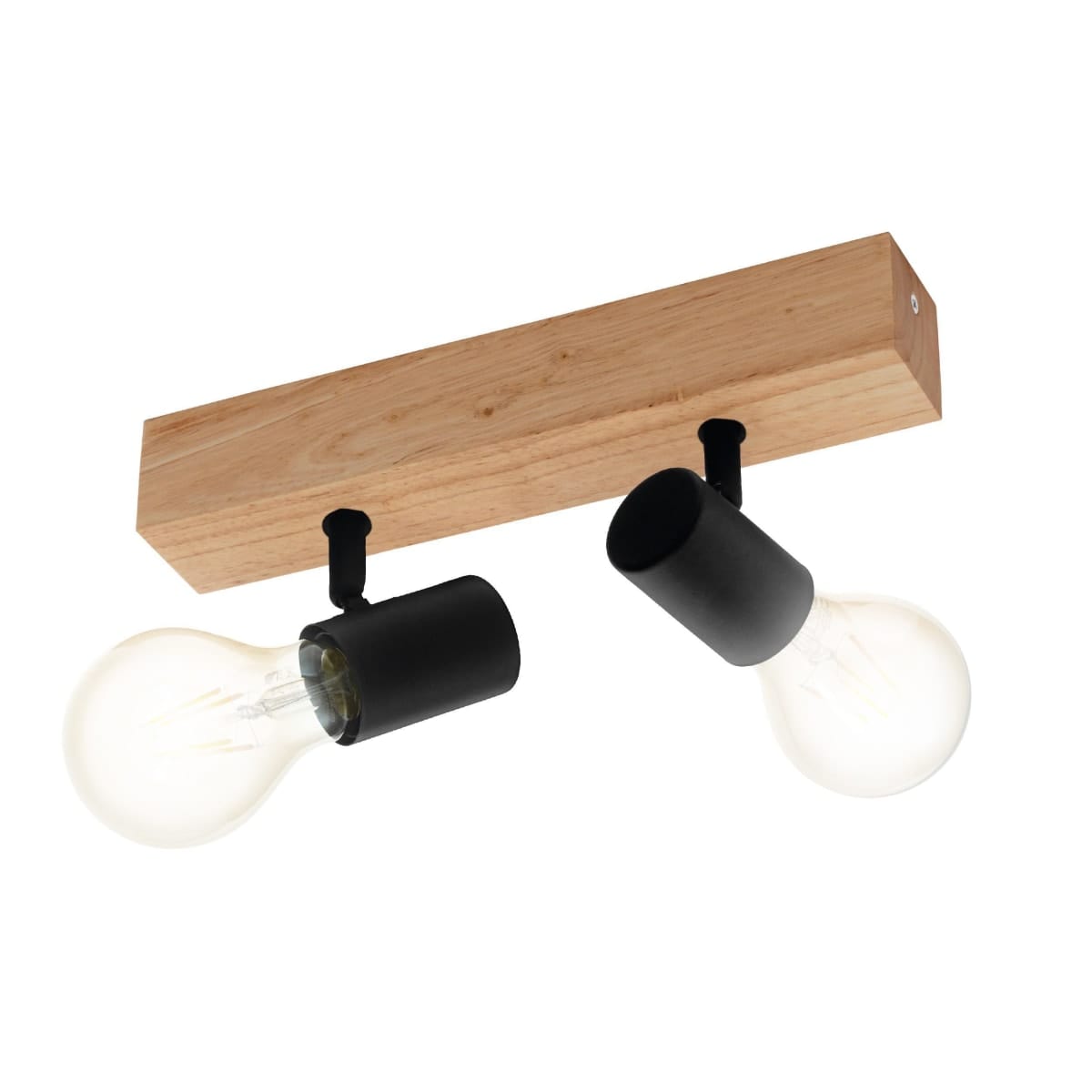 Bricocenter FARETTI TOWNSHEND LEGNO E METALLO NERO 2XE27=60W