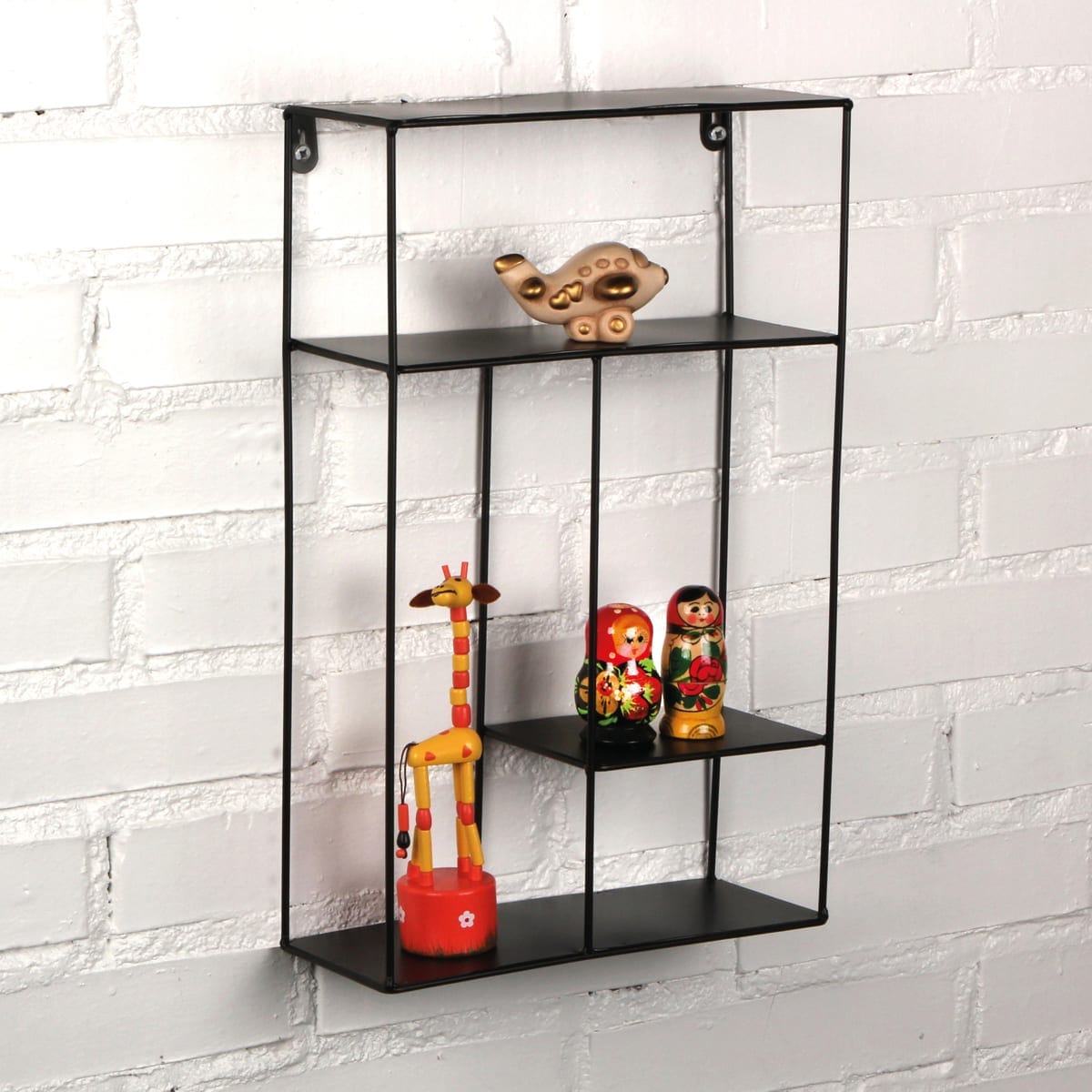 Bricocenter METAL RECTANGULAR WALL RACK 25X10X40CM