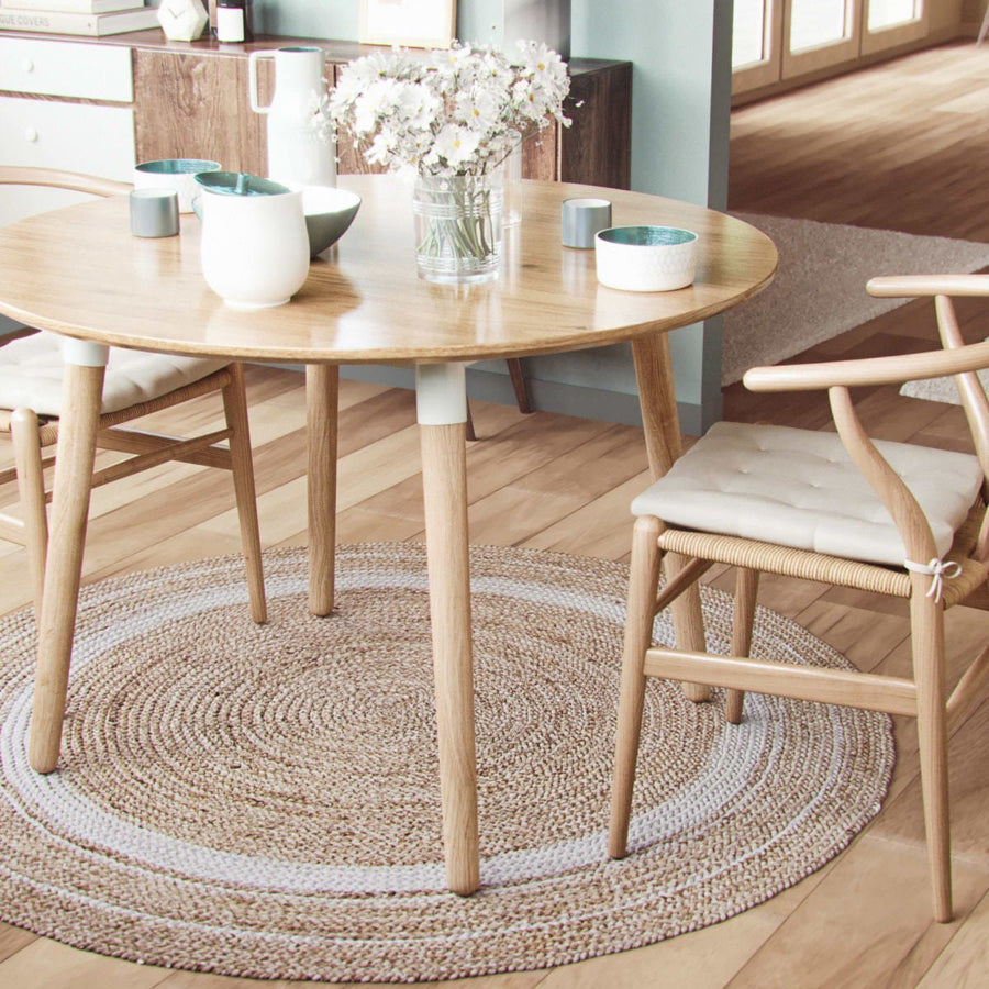 Bricocenter 150 CM WHITE JUTE RUG