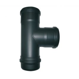 ENAMELLED T-FITTING PELLET 0.8MMT FFM D80 MM BLACK
