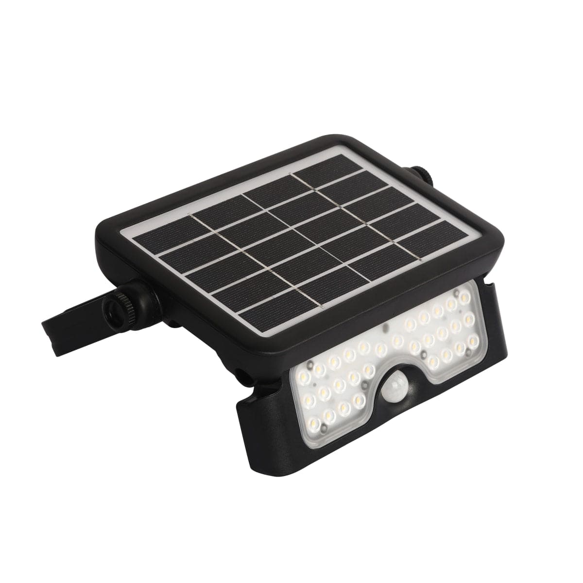 Bricocenter SOLAR PROJECTOR ZUZO ALUMINUM BLACK LED 44W NATURAL LIGHT WITH MOTION SENSOR IP44