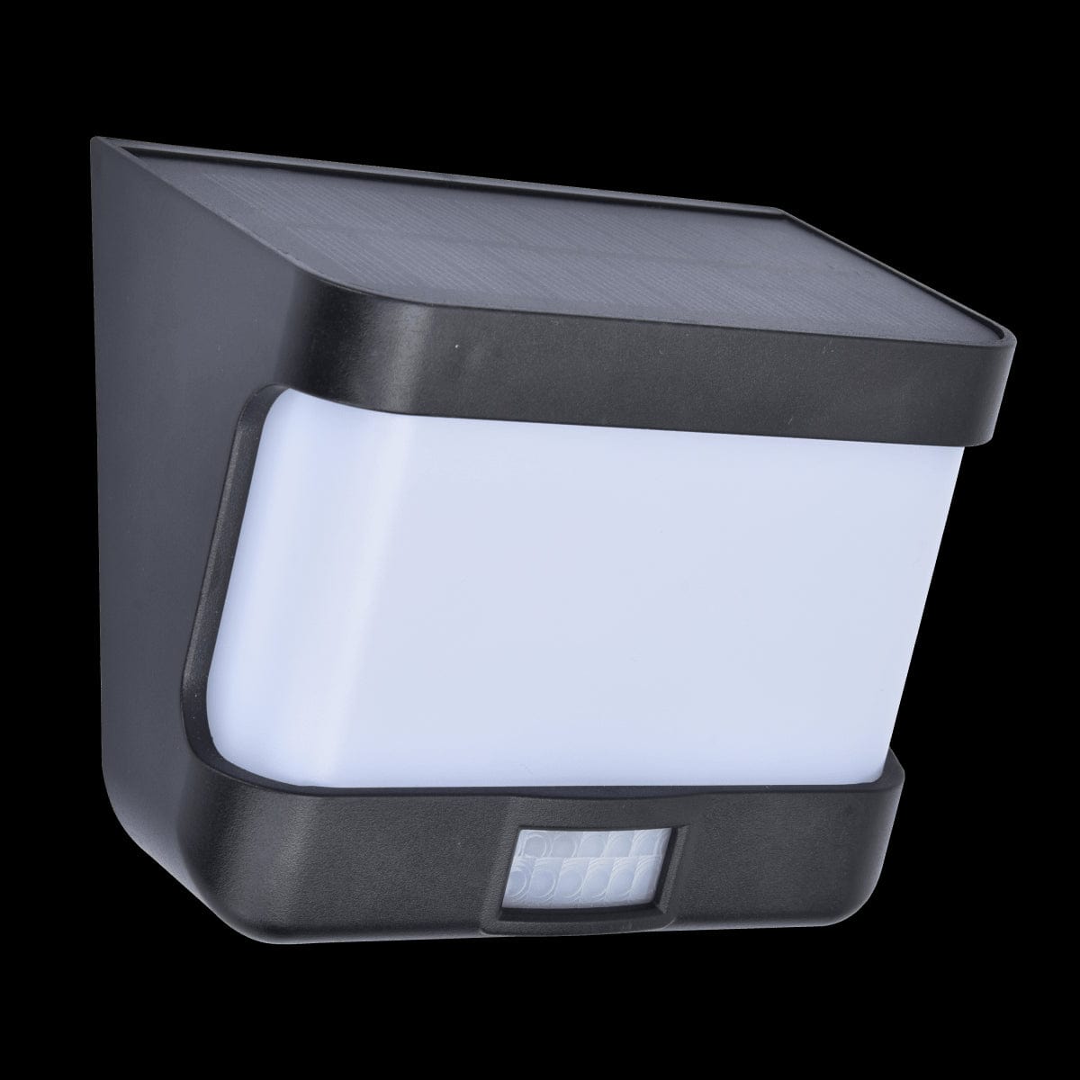 Bricocenter SOLAR WALL SCONCE FANO PLASTIC BLACK LED 8W WITH SENSOR IP54