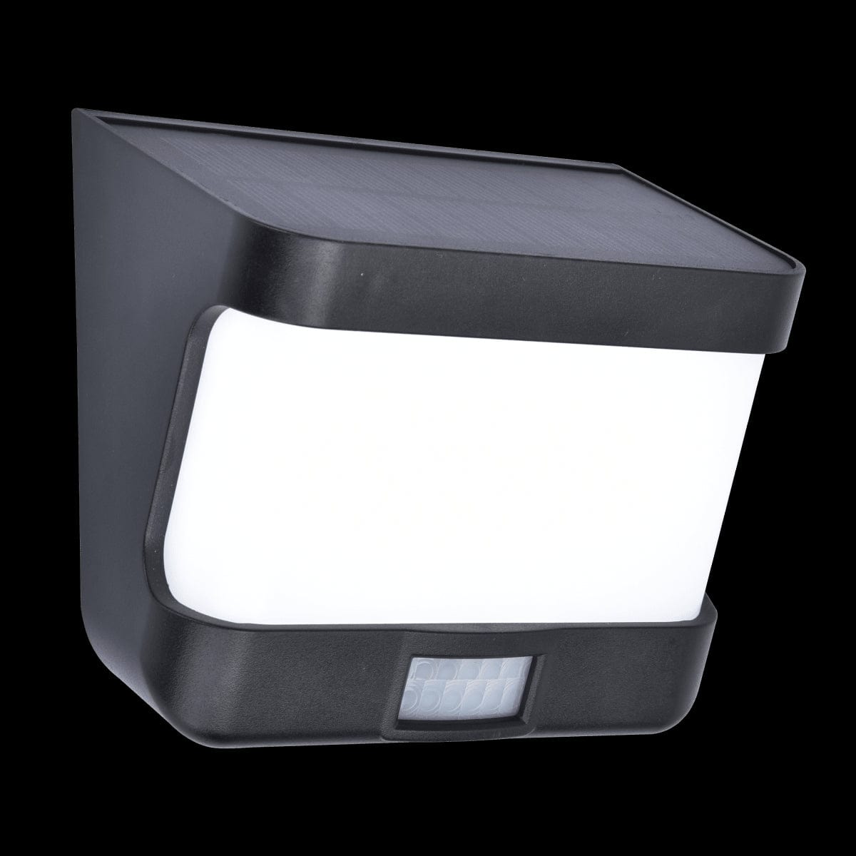 Bricocenter SOLAR WALL SCONCE FANO PLASTIC BLACK LED 8W WITH SENSOR IP54