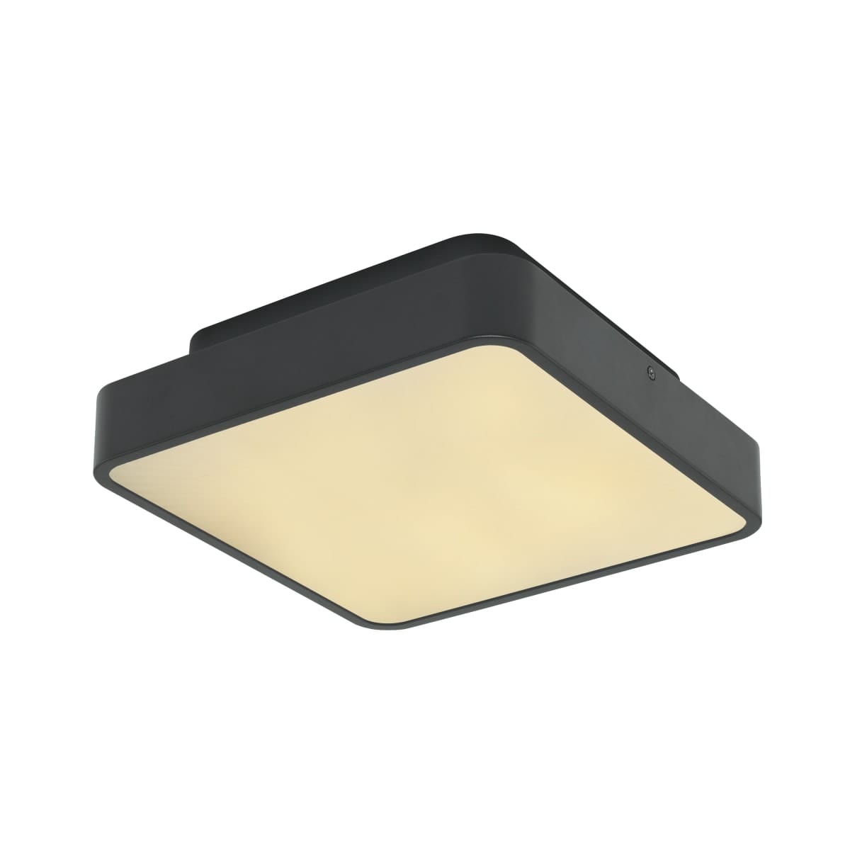 Bricocenter PLAFONIERA MITSUCA METALLO NERO 30X30X10XM CM E27=25W IP44