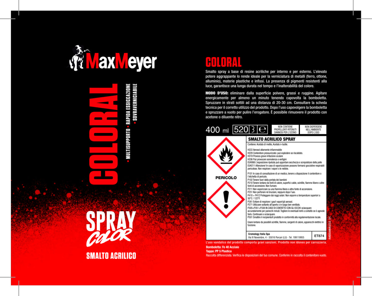 SPRAY COLOUR RAL 9005 MATT BLACK ML 400