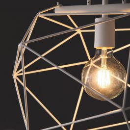 ABRAXAS METAL CEILING LAMP WHITE 30X40 CM E27=40W