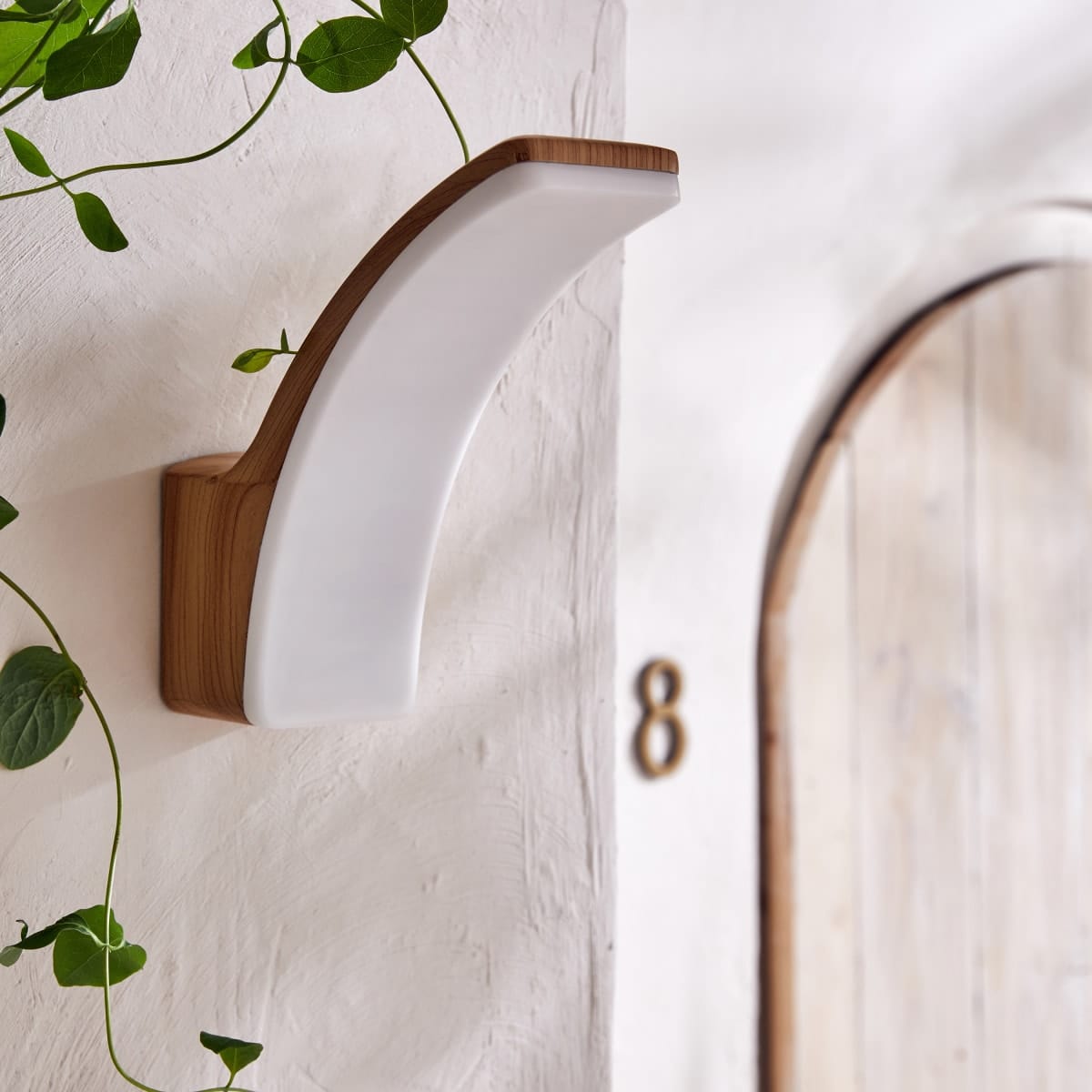 Bricocenter APPLIQUE LAKKO ALLUMINIO E LEGNO NATURALE LED 11W LUCE NATURALE IP44
