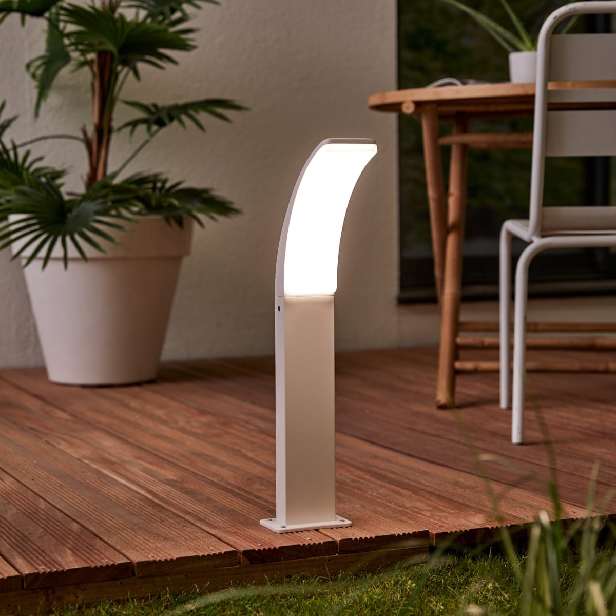 Bricocenter LAKKO ALUMINIUM WHITE 56CM LED STREET LAMP IP44