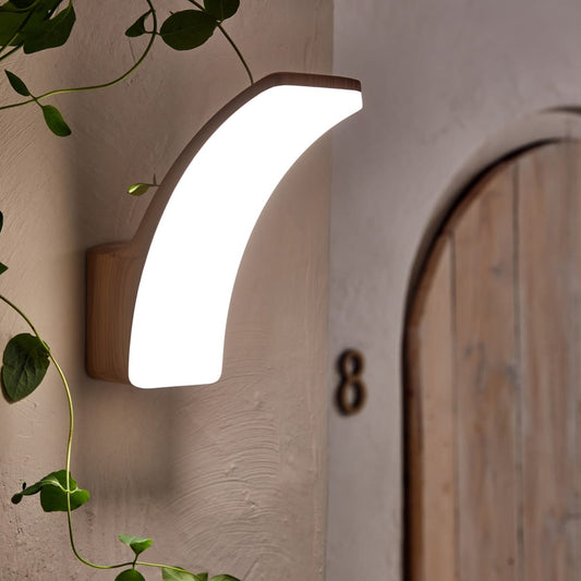 Bricocenter APPLIQUE LAKKO ALLUMINIO E LEGNO NATURALE LED 11W LUCE NATURALE IP44