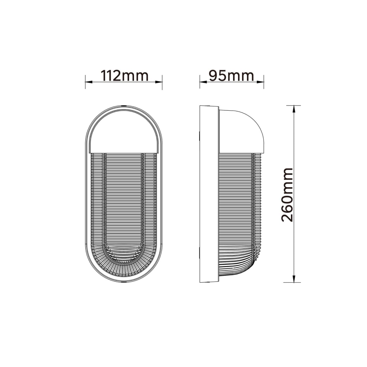 BLACK PLASTIC USHI WALL SCONCE 26X9.5X11.2CM E27=25W IP54