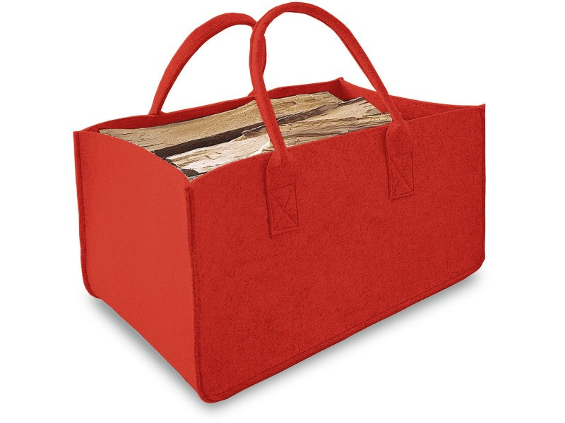 FELT RED FIREWOOD BAG