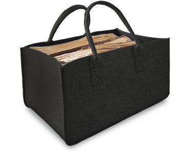 FELT BLACK LOG CARRIER BAG