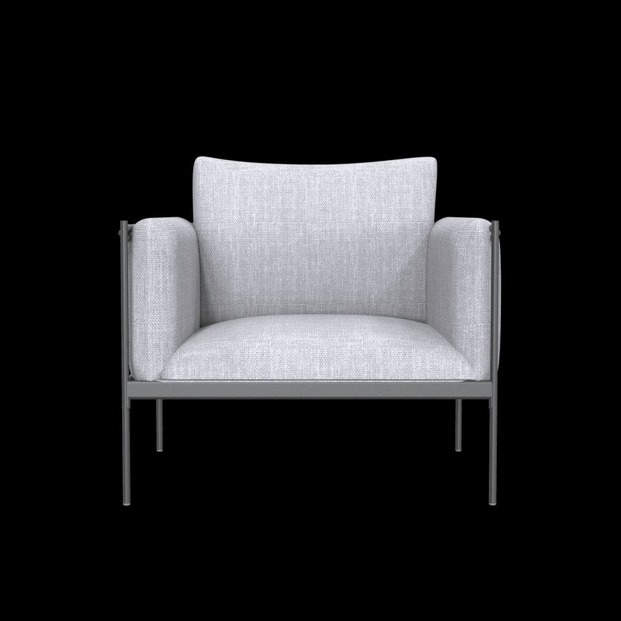 Bricocenter COFFEE SET 2 Seats naterial, 2 aluminum armchairs and table with anthracite glass top