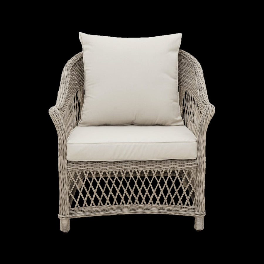 Bricocenter COFFEE SET 5 PLACES NATERIAL IDYLL TABLE 2 ARMCHAIRS AND SOFA ALUMINIUM AND NATURAL WICKER