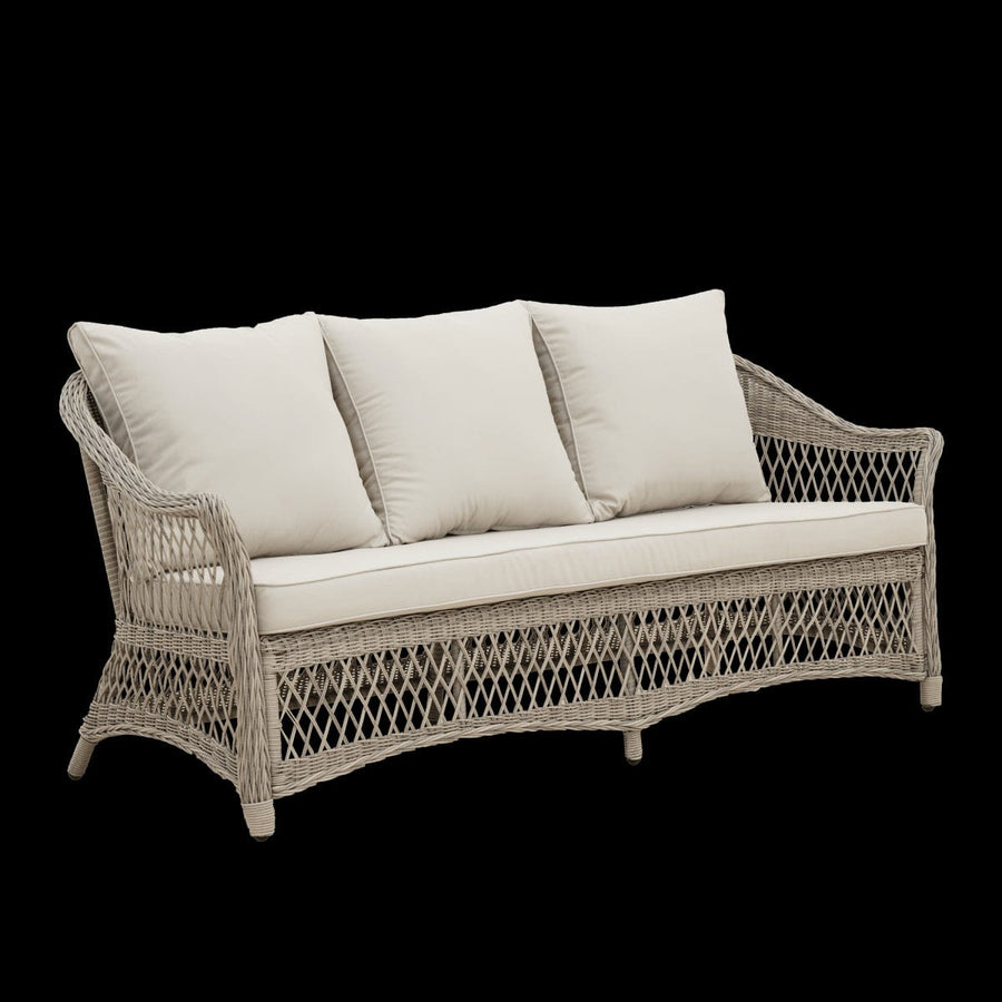 Bricocenter COFFEE SET 5 PLACES NATERIAL IDYLL TABLE 2 ARMCHAIRS AND SOFA ALUMINIUM AND NATURAL WICKER