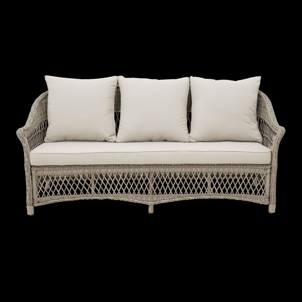 Bricocenter COFFEE SET 5 PLACES NATERIAL IDYLL TABLE 2 ARMCHAIRS AND SOFA ALUMINIUM AND NATURAL WICKER