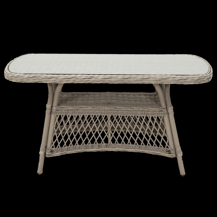 Bricocenter COFFEE SET 5 PLACES NATERIAL IDYLL TABLE 2 ARMCHAIRS AND SOFA ALUMINIUM AND NATURAL WICKER