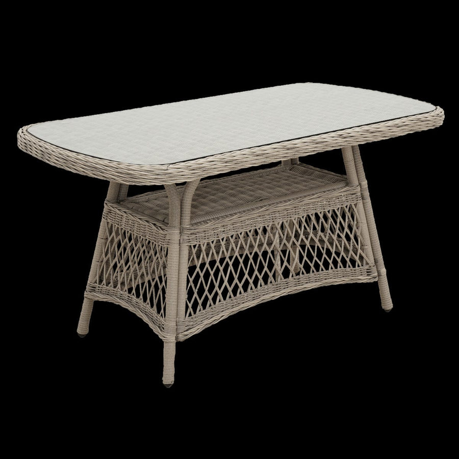 Bricocenter COFFEE SET 5 PLACES NATERIAL IDYLL TABLE 2 ARMCHAIRS AND SOFA ALUMINIUM AND NATURAL WICKER