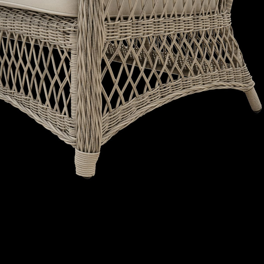Bricocenter COFFEE SET 5 PLACES NATERIAL IDYLL TABLE 2 ARMCHAIRS AND SOFA ALUMINIUM AND NATURAL WICKER