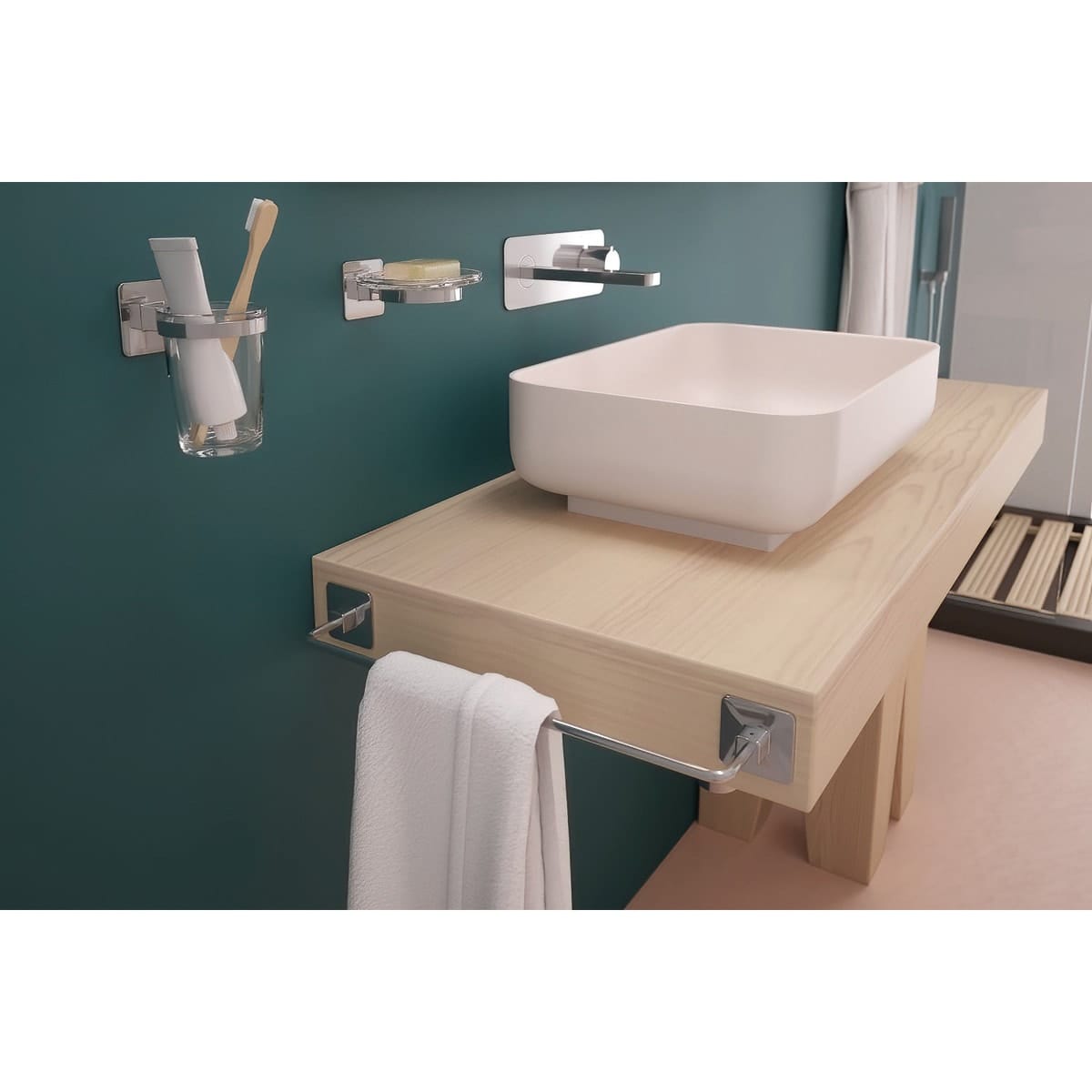 Bricocenter CHROME-PLATED TOWEL HOLDER CM30 COLD WIND
