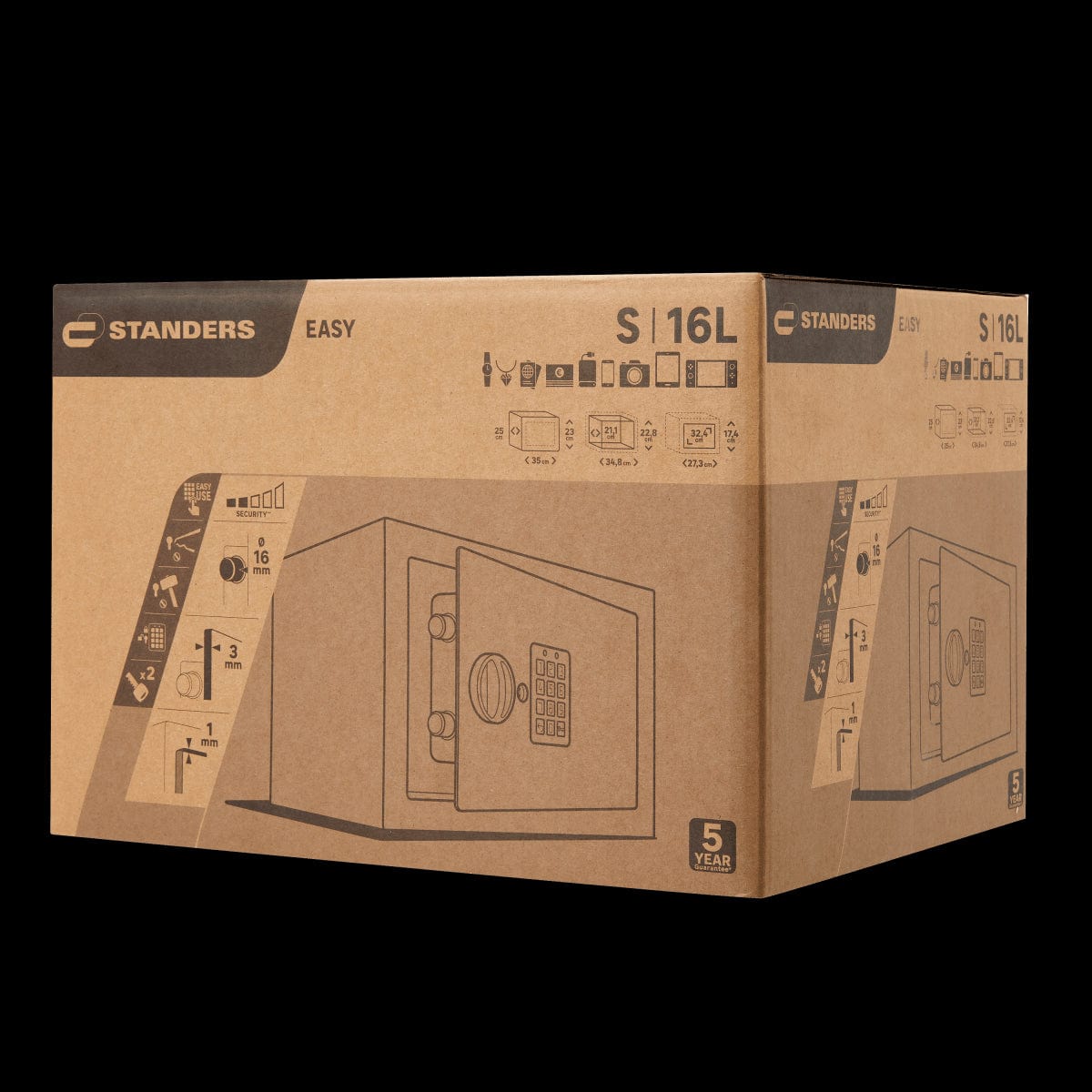 Bricocenter FREESTANDING ELECTRIC SAFE L34H24P20
