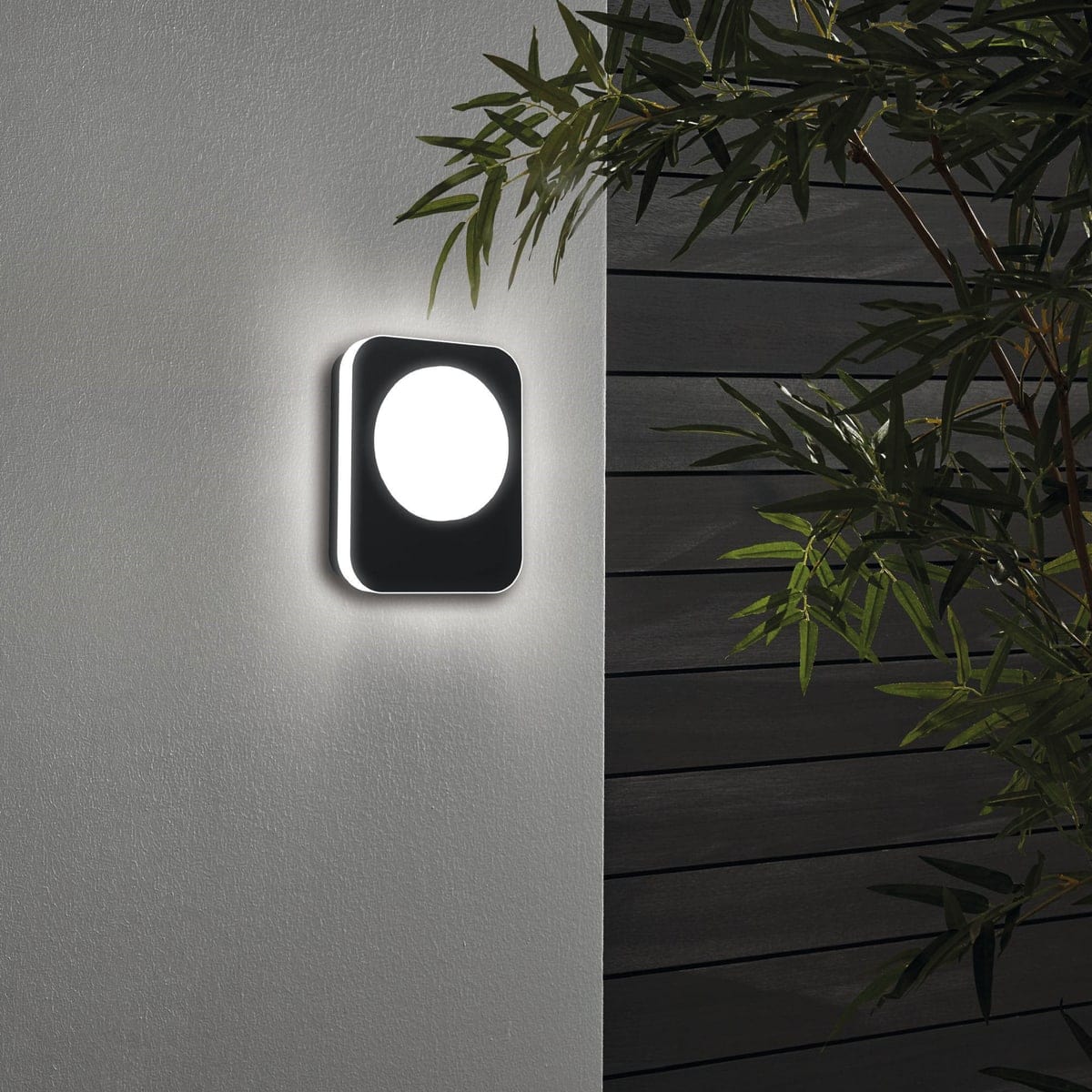 Bricocenter WALL LIGHT MADRIZ ALUMINIUM BLACK 23X19X5CM LED 3.6W NATURAL LIGHT IP44