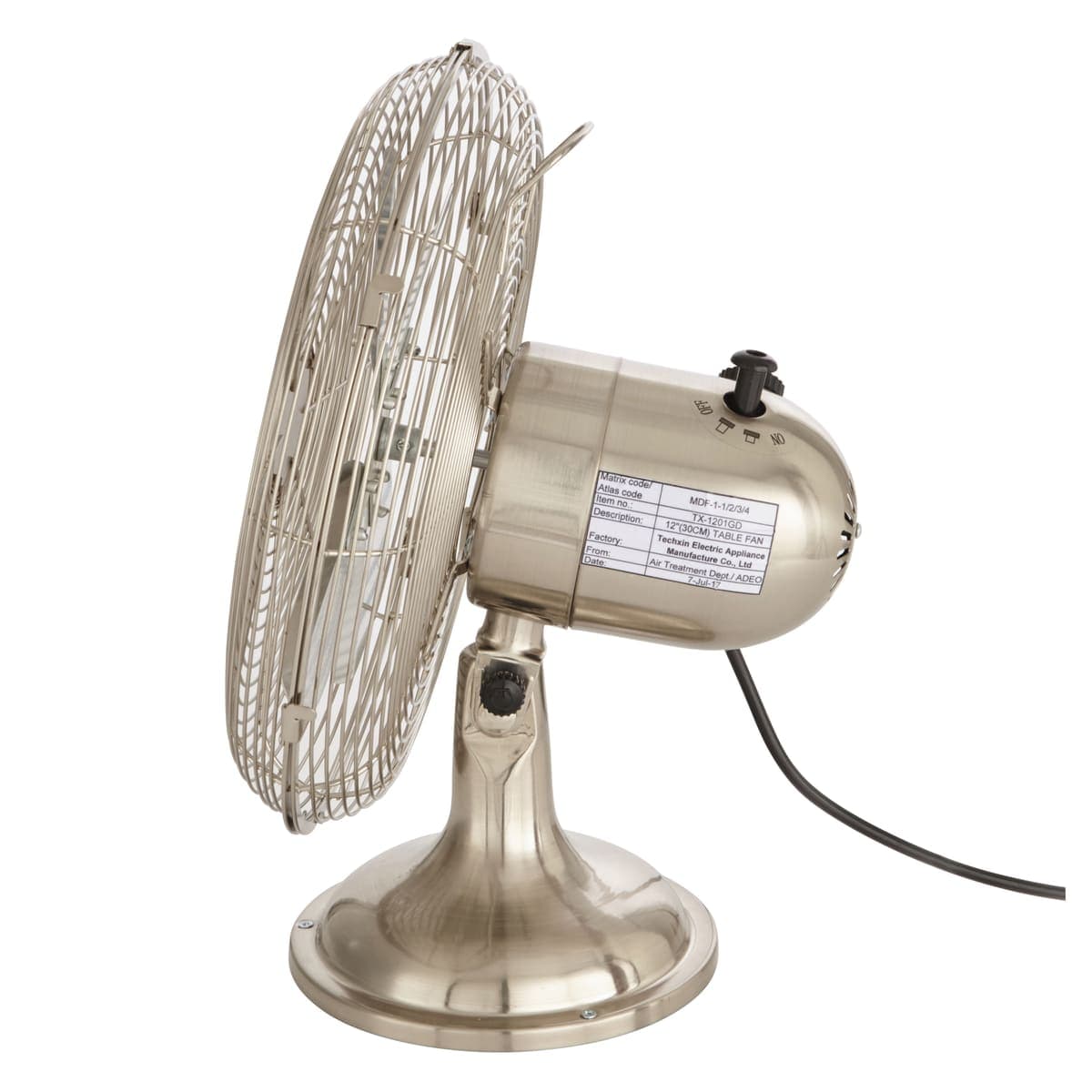 Bricocenter TABLE FAN 30CM 40W SATIN NICKEL EQUATION