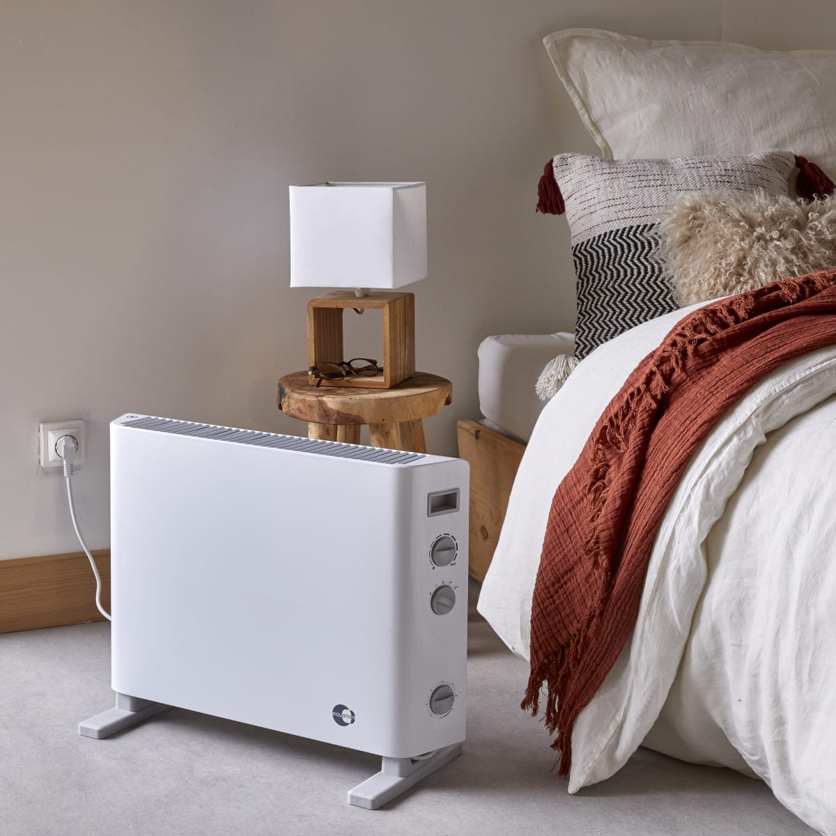 Bricocenter CONVETTORE DA TERRA LOOK TT 2 POTENZE 1,25/2 KW + TURBO, TIMER 3 H, THERMOSTAT