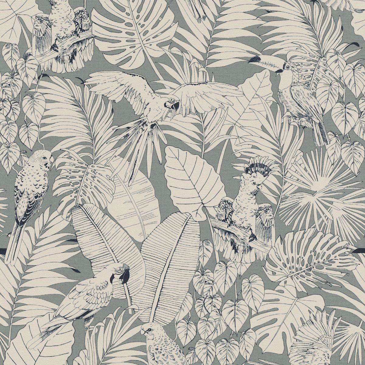 ARA WHITE WALLPAPER ON GREY BACKGROUND 53CMX10.5M