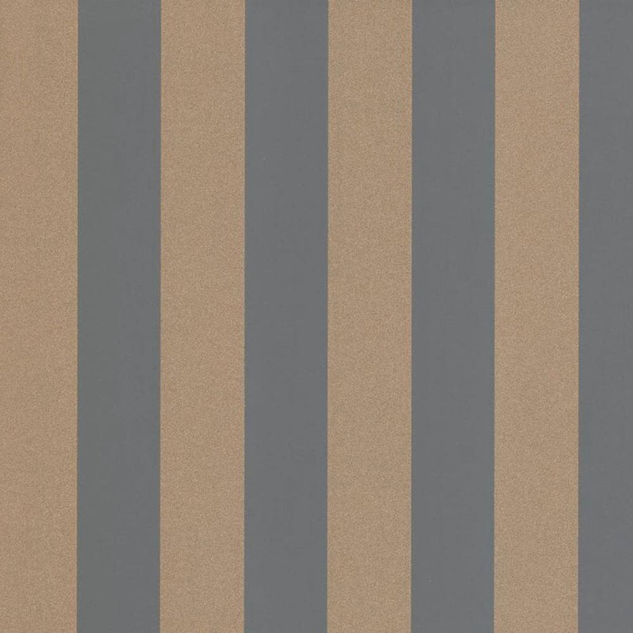 Bricocenter WALLPAPER STRIPE GOLD AND ANTHRACITE 53CMX10.5MT