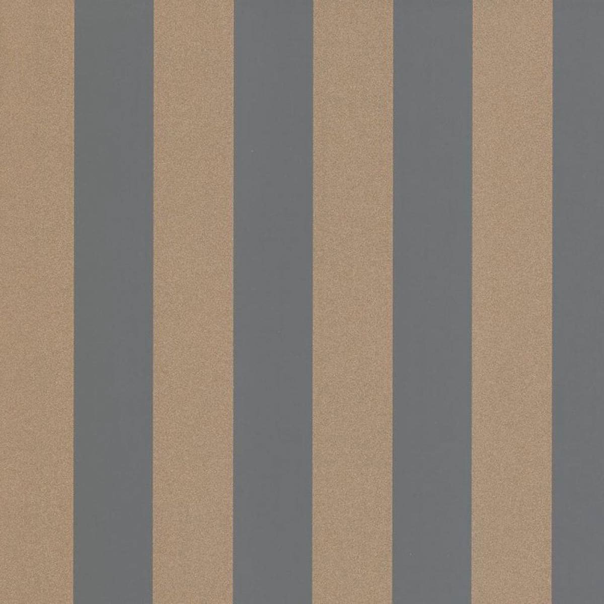 WALLPAPER STRIPE GOLD AND ANTHRACITE 53CMX10.5MT