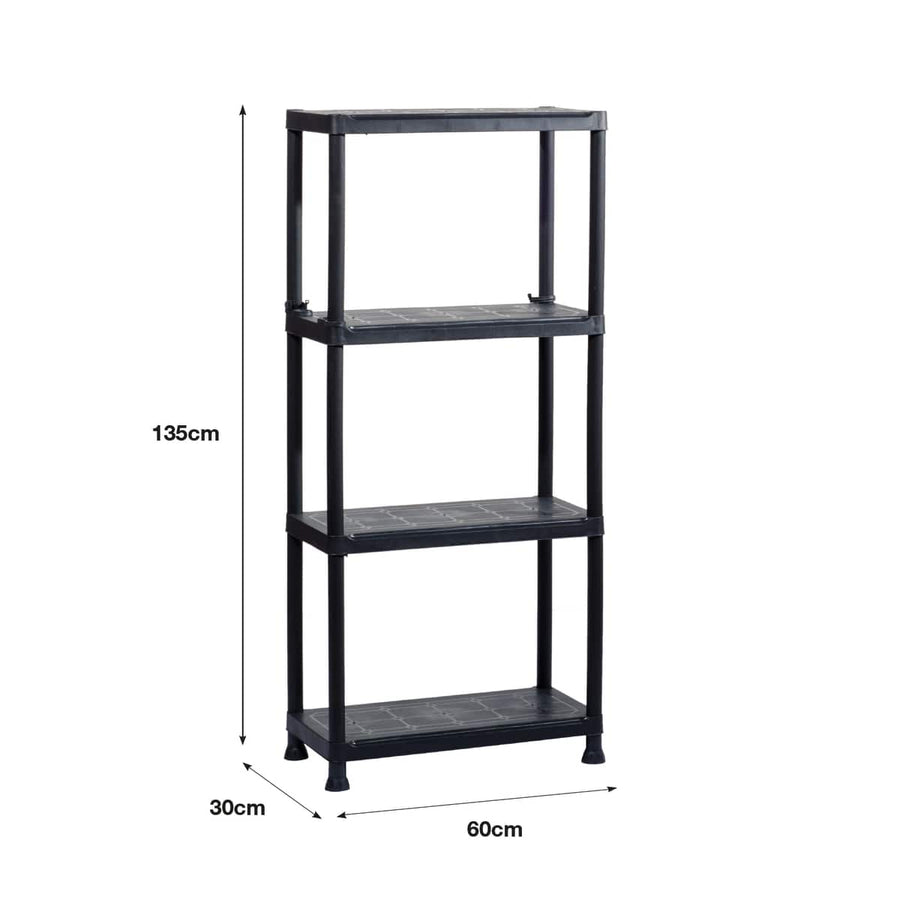 Bricocenter RESIN SHELF 4 SHELVES 60X30X135 CM