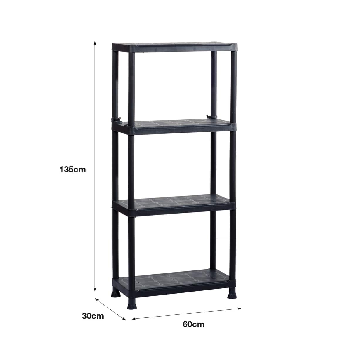 Bricocenter RESIN SHELF 4 SHELVES 60X30X135 CM