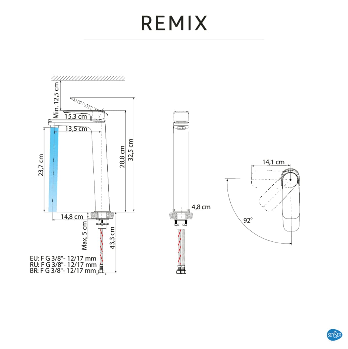 Bricocenter REMIX HIGH BASIN MIXER CHROME 2022
