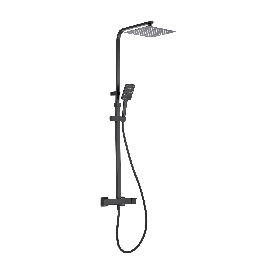 STUDIO SHOWER KIT BLACK WITH SENSEA THERMOSTAT