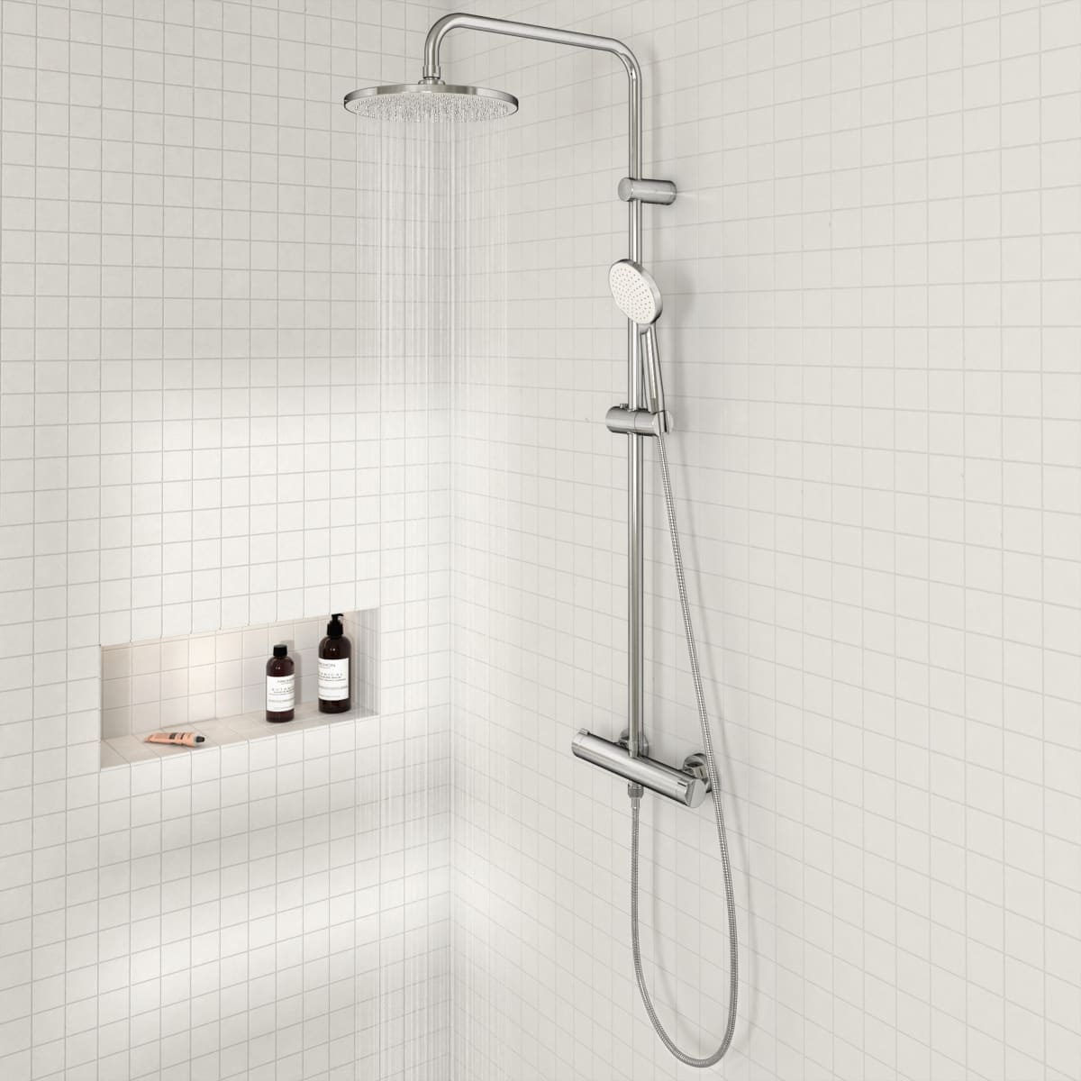 Bricocenter ESSENTIAL SHOWER KIT WITH THERMOSTAT CHROME