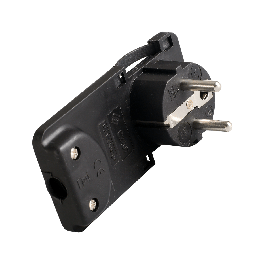 ULTRA-FLAT SCHUKO PLUG BLACK