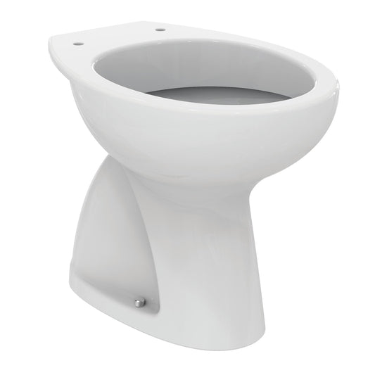 Alpha toilet, floor outlet, white