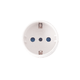 ADAPTER PLUG 10A SCHUKO SOCKET WHITE