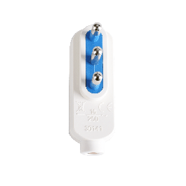 SPACE-SAVING 16A PLUG WHITE