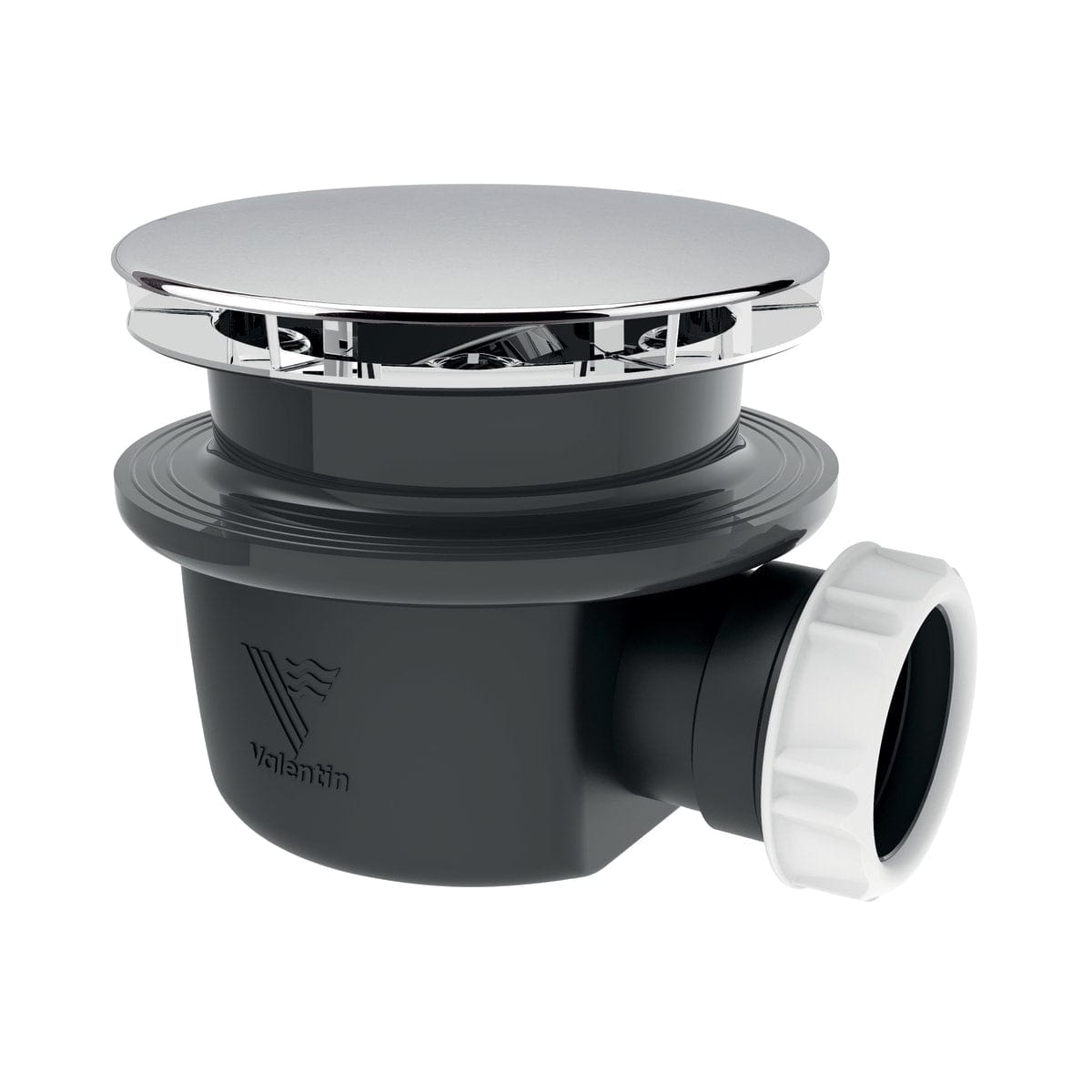 Bricocenter SHOWER TRAP DIA 90 MM EXTRA FLAT H 60 MM CLAMPING UP TO 25 MM PLASTIC WITH DRAIN