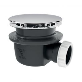 SHOWER TRAP DIA 90 MM EXTRA FLAT H 60 MM CLAMPING UP TO 25 MM PLASTIC WITH DRAIN