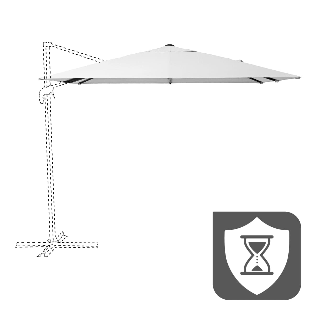 Bricocenter TELO PER OMBRELLONE CANOPY 290X290 DECENTRATO BIANCO