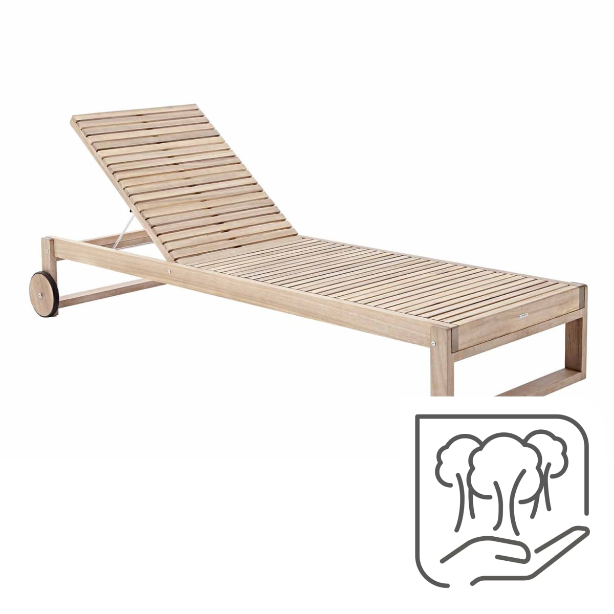 SOLARIS NATERIAL MULTIPOSITION LOUNGER ACACIA WOOD 71X196.5