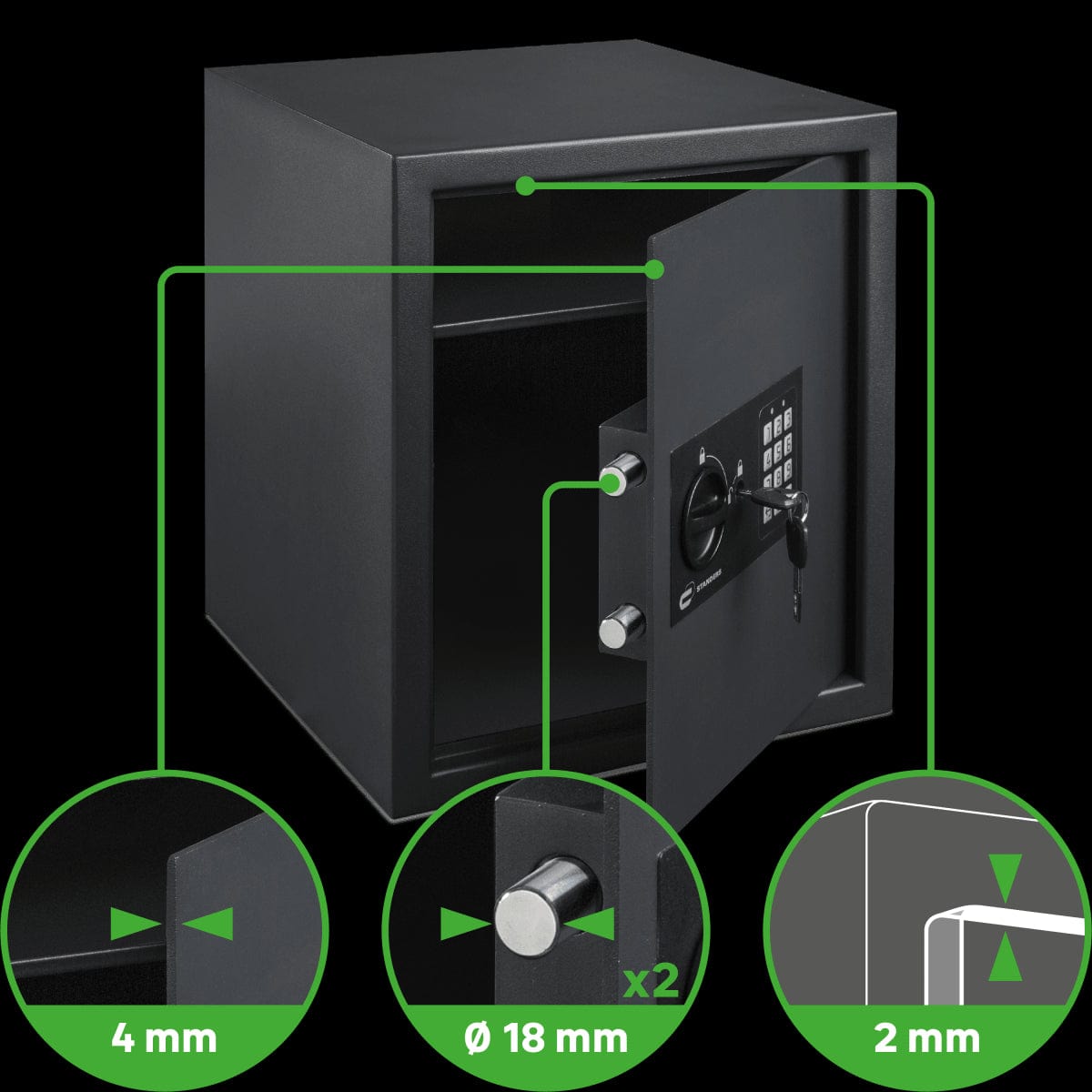 Bricocenter STANDING SAFE H.39XL.31XP.34 CM ELECTRONIC LOCK