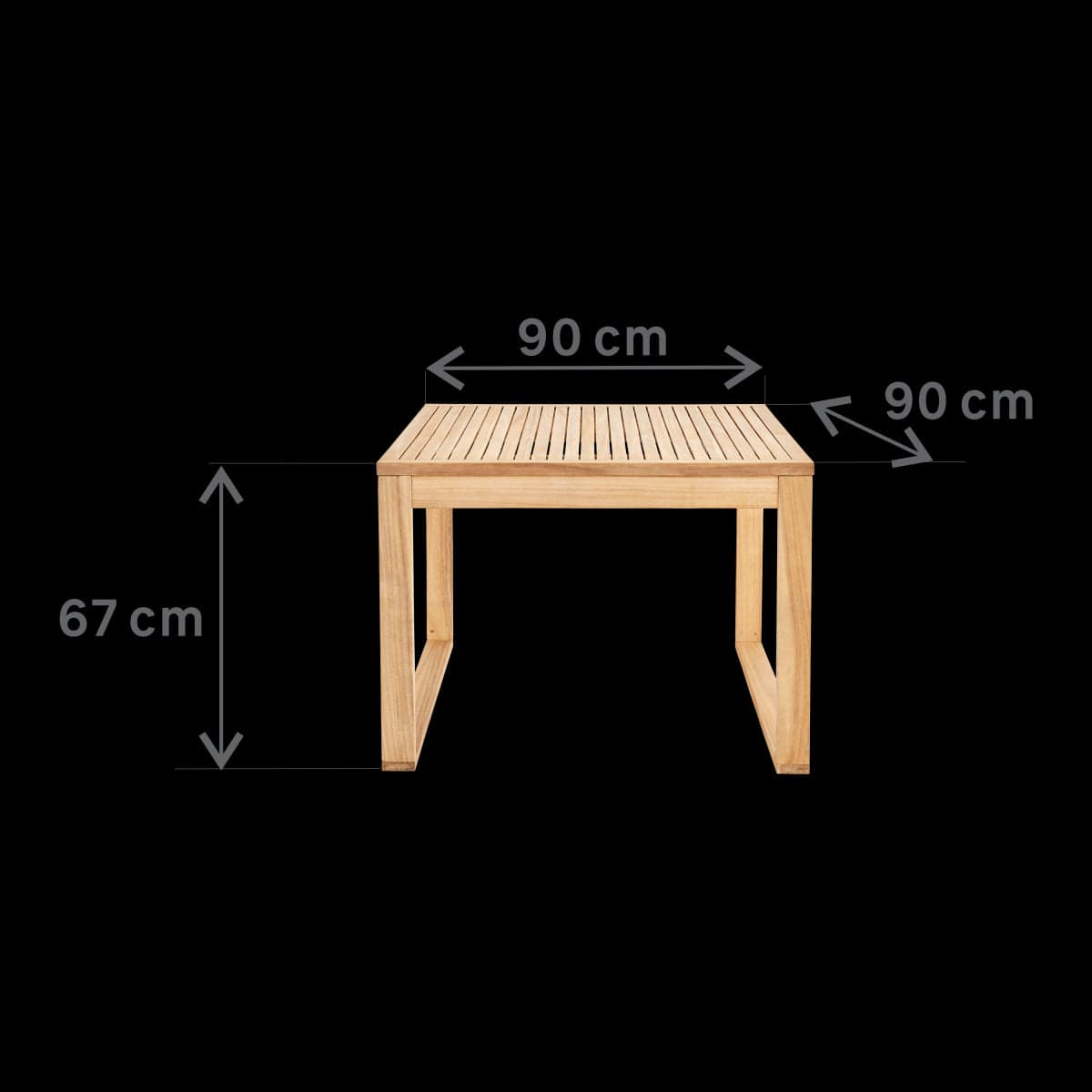 Bricocenter SOLARIS NATERIAL TABLE In acacia fsc 90X90X67