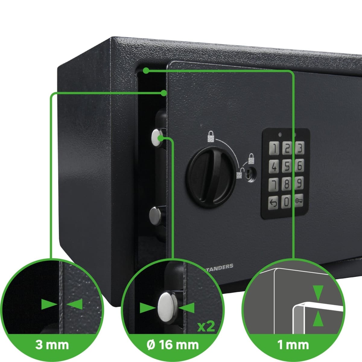 Bricocenter FREESTANDING ELECTRIC SAFE L34H24P20