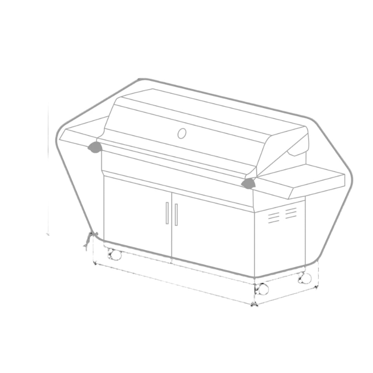 Bricocenter COPERTURA PER BBQ A GAS 188X57X97CM GRIGIO CHIARO