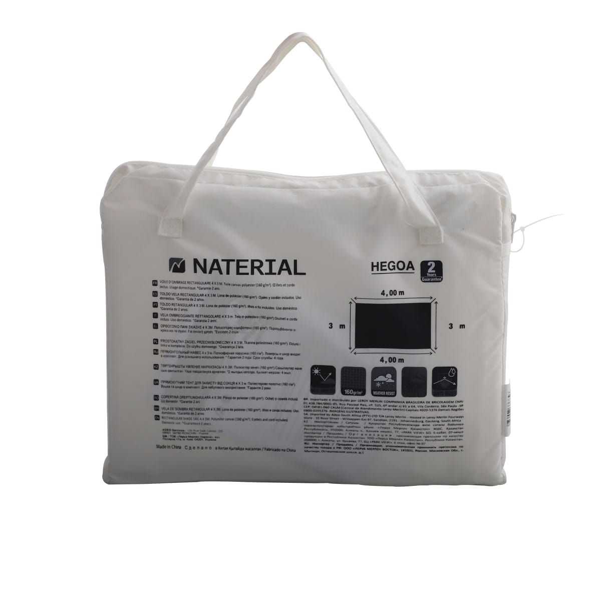 Bricocenter HEGOA RECTANGULAR SAIL 300X400 WHITE NATERIAL