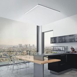 SLIMLINE ALUMINIUM PROFILE SILVER 100 CM LED 28W NATURAL LIGHT